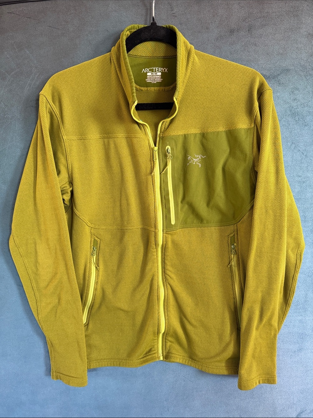 Arc'teryx Men's Chartreuse Full-Zip Lightweight Fleece Jacket